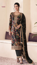 Anaita Black Chinon Digital Print Sequence Embroidered Salwar Suit - Distacart
