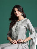 Indo Era Ethnic Motifs Embroidered Thread Work Kurta with Trousers - Distacart