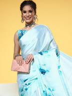 Saree Mall Floral with Printed Border Saree - Distacart