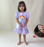 ArthLife Lavender Flower Patch Casual Dress