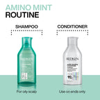 Redken Amino Mint Shampoo With Amino Mint Complex For Sensitive & Oily Scalp