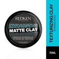 Redken Matte Clay Strong Hold For Texturizing Hair That Lasts All Day - For Men & Women