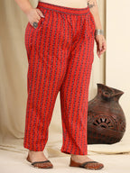 Yufta Red Pure Cotton Sequins_Work Kurta Dupatta Pant Set With Handwork - Distacart