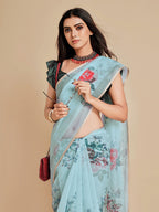 Sangria Women Blue Sarees - Distacart
