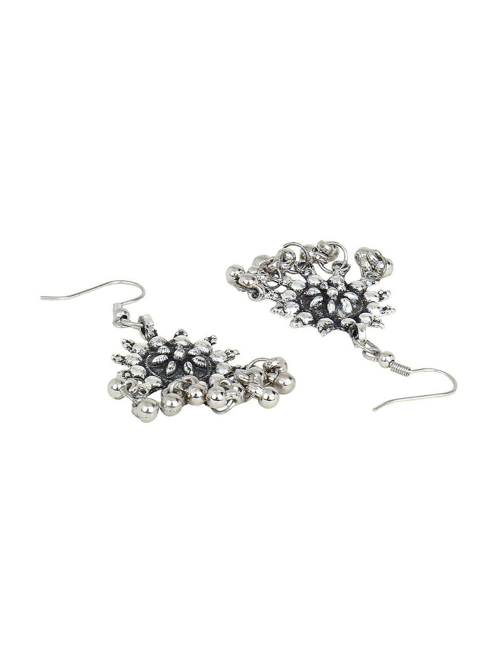 Cardinal Silver-Toned Oxidised Jewellery Set - Distacart