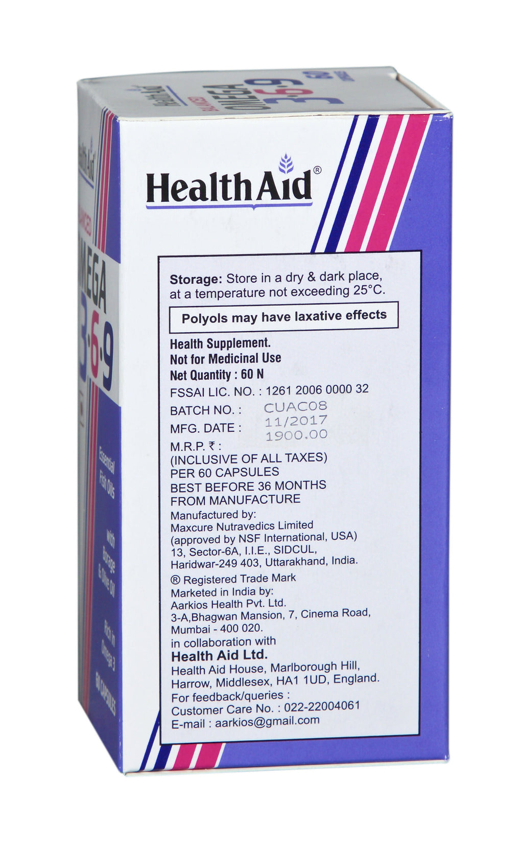 HealthAid Balanced Omega 3.6.9 Capsules - Distacart