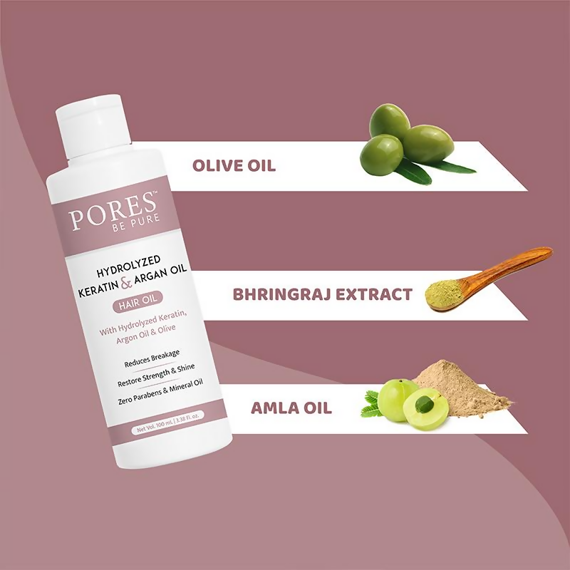 Pores Be Pure Keratin & Argan Hair Oil