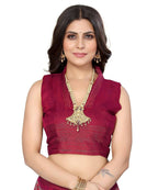 Vamika Cotton Pink Jari Border Bollywood Style Saree (VASU PINK) - Distacart
