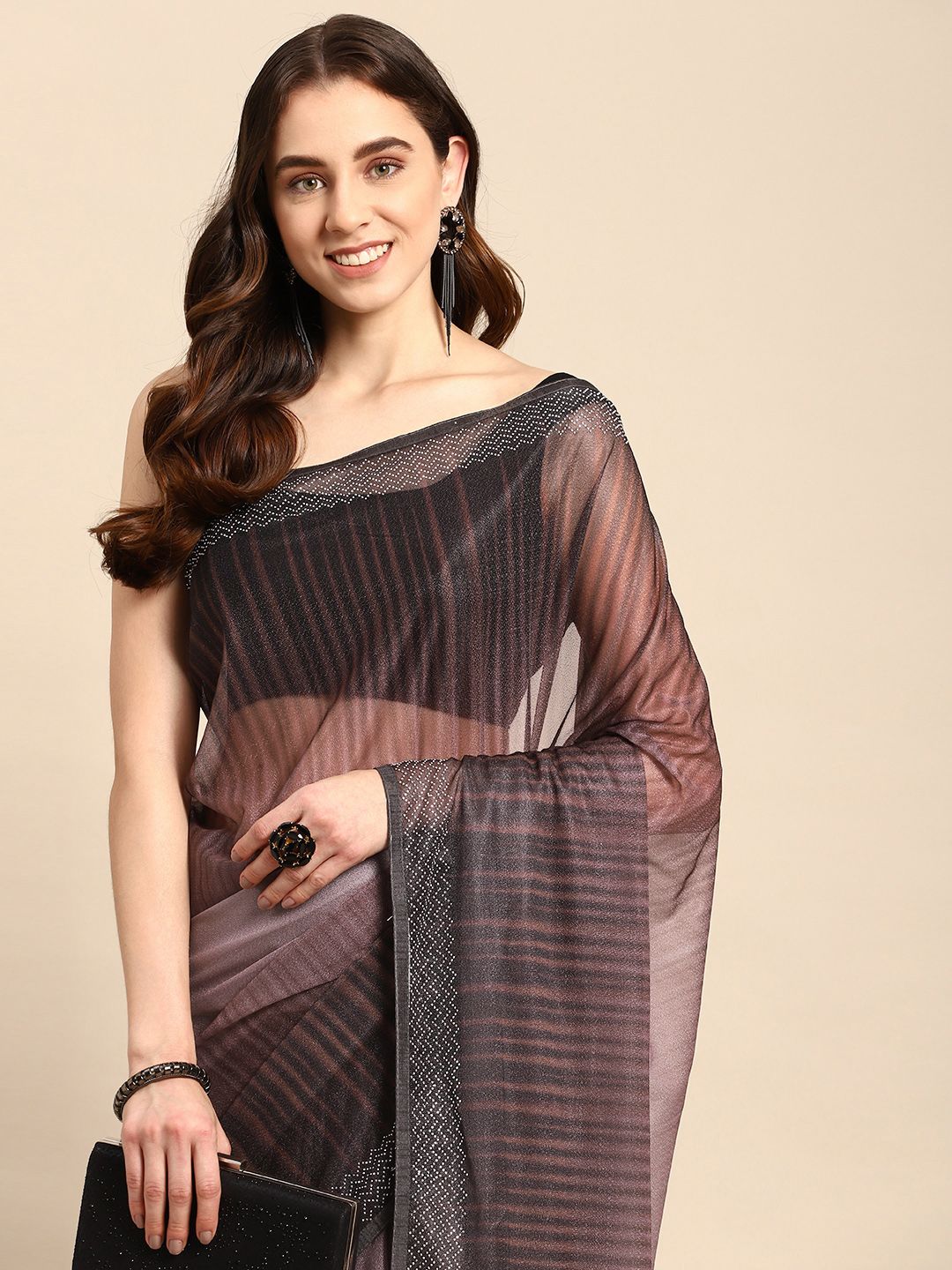 kasee Ombre Beads & Stones Art Silk Saree