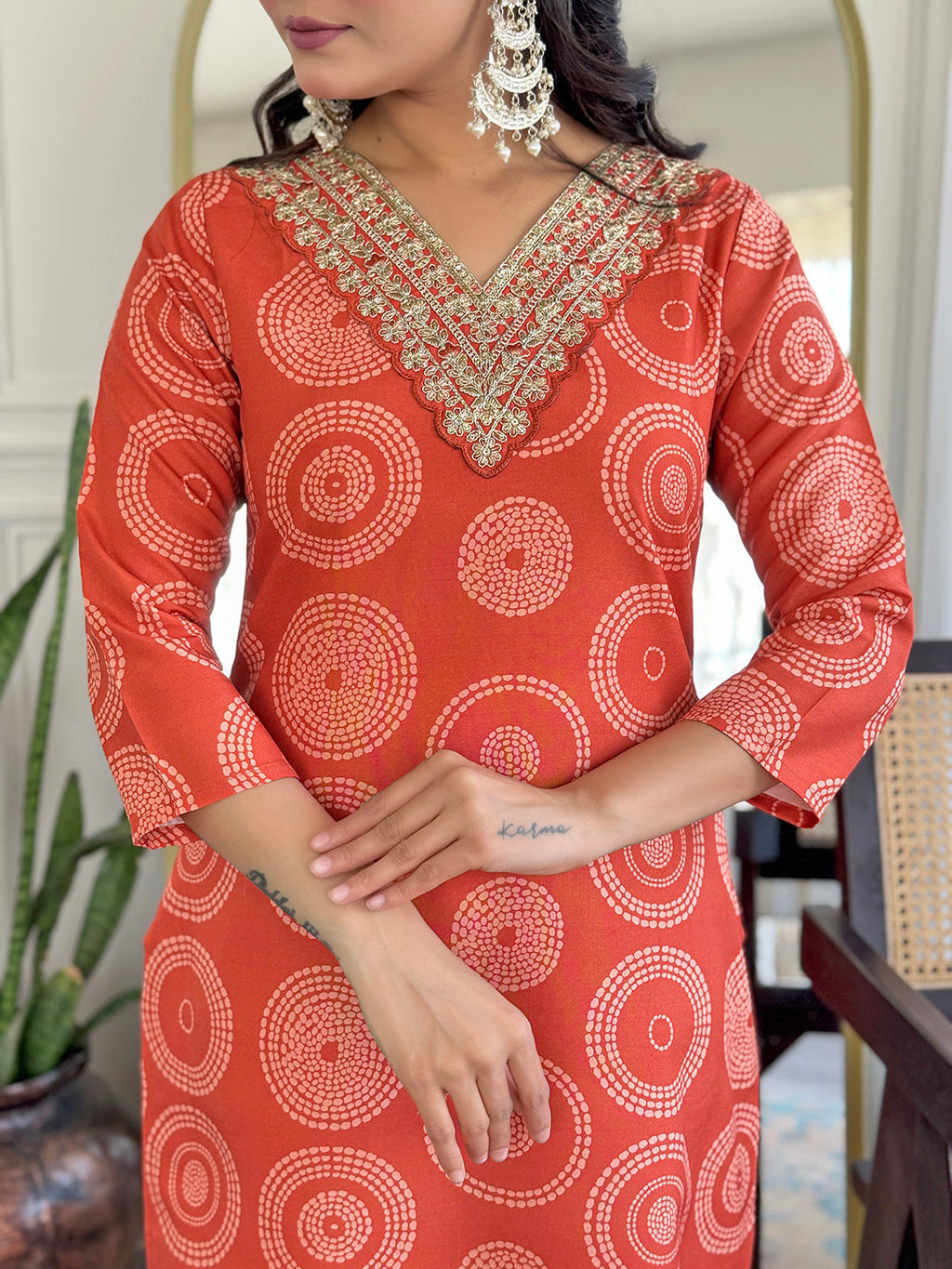 The52 Women's Gorgeous Rayon Embroidery Straight Kurta with Pant And Dupatta Set - Distacart