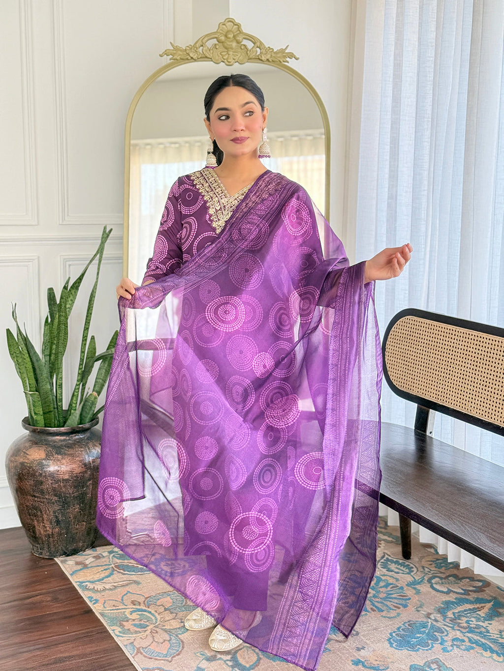 The52 Women's Gorgeous Rayon Embroidery Straight Kurta with Pant And Dupatta Set - Distacart