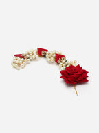 Panash Women Gold-Toned & Red Embellished Hair Accessory Set of - Distacart