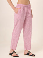 Yufta Pure Cotton Pink Kurta Dupatta Pant Set - Distacart