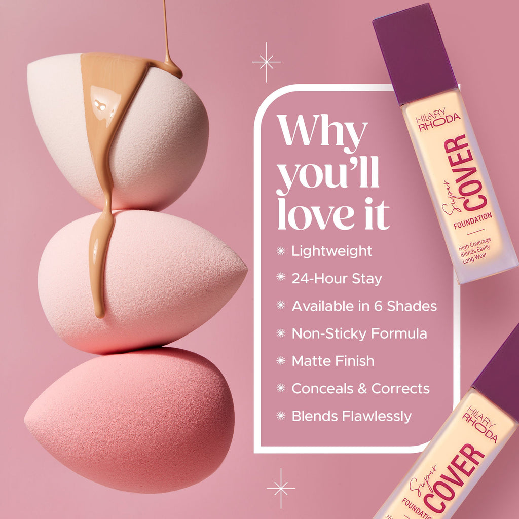 Hilary Rhoda Super Cover Waterproof Foundation - Shell White 01 - Distacart
