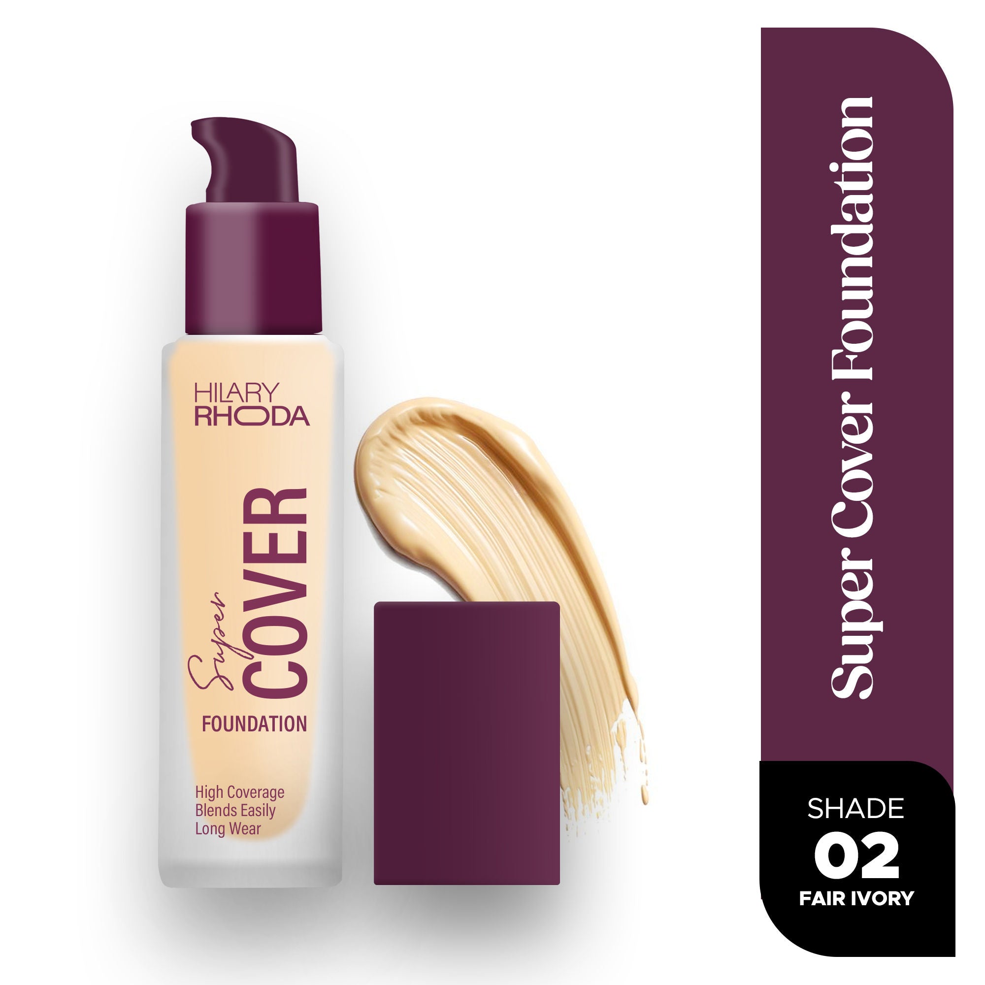 Hilary Rhoda Super Cover Waterproof Foundation - Fair Ivory 02