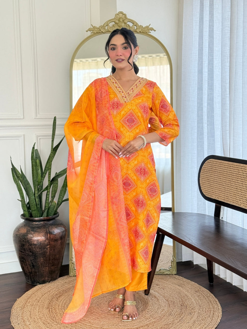 The52 Women's Beautiful Rayon Embroidery work Straight Kurta with Pant and Dupatta Set - Distacart