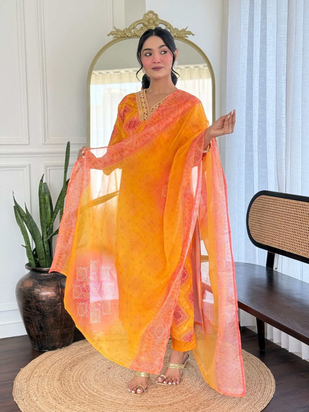 The52 Women's Beautiful Rayon Embroidery work Straight Kurta with Pant and Dupatta Set - Distacart