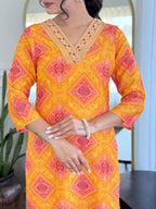 The52 Women's Beautiful Rayon Embroidery work Straight Kurta with Pant and Dupatta Set - Distacart