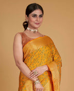Mustard Silk Woven Design Saree With Unstitched Blouse Piece - Akshita