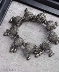 Tehzeeb Creations Women's Traditional Silver Colour Oxidised Bangle - Distacart