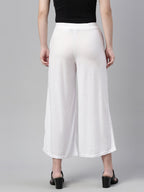 Souchii White Knitted Ethnic Palazzos - Distacart