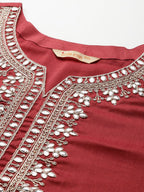 Indo Era Plus Size Ethnic Motifs Embroidered Gotta Patti Kurta Set - Distacart