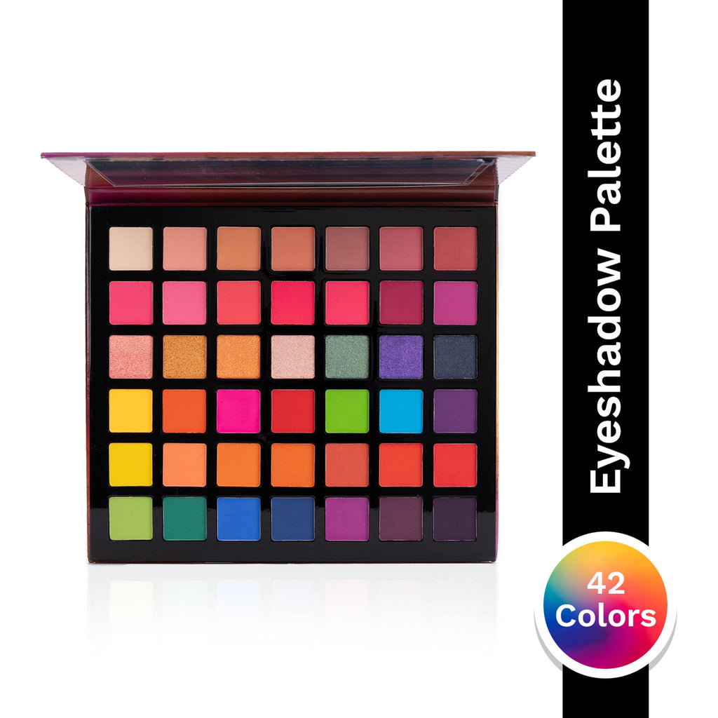 PAC Studio Prism Eyeshadow Palette X42 Sunset - Intense Pigment Payoff, Blendable Formula, Mattes & Shimmer