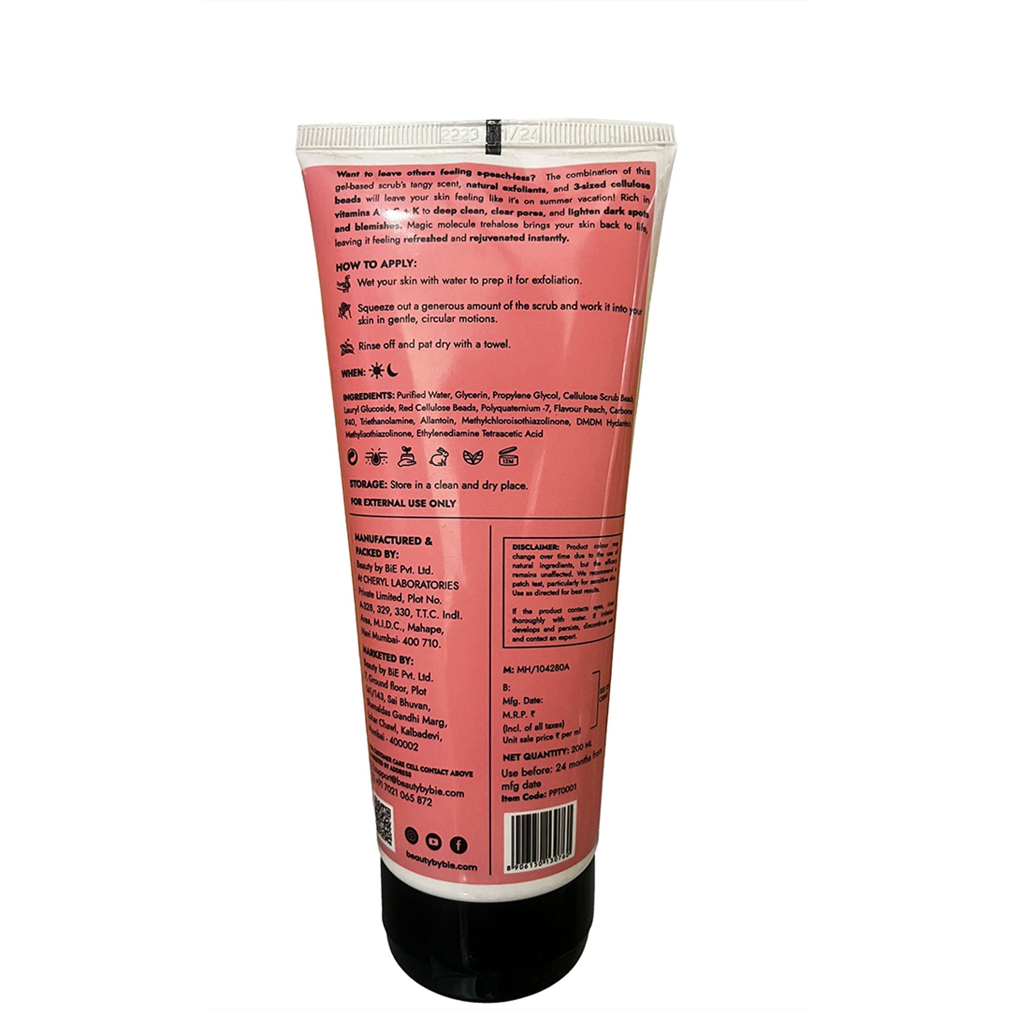 BiE Peach Sunrise Body Scrub - Distacart