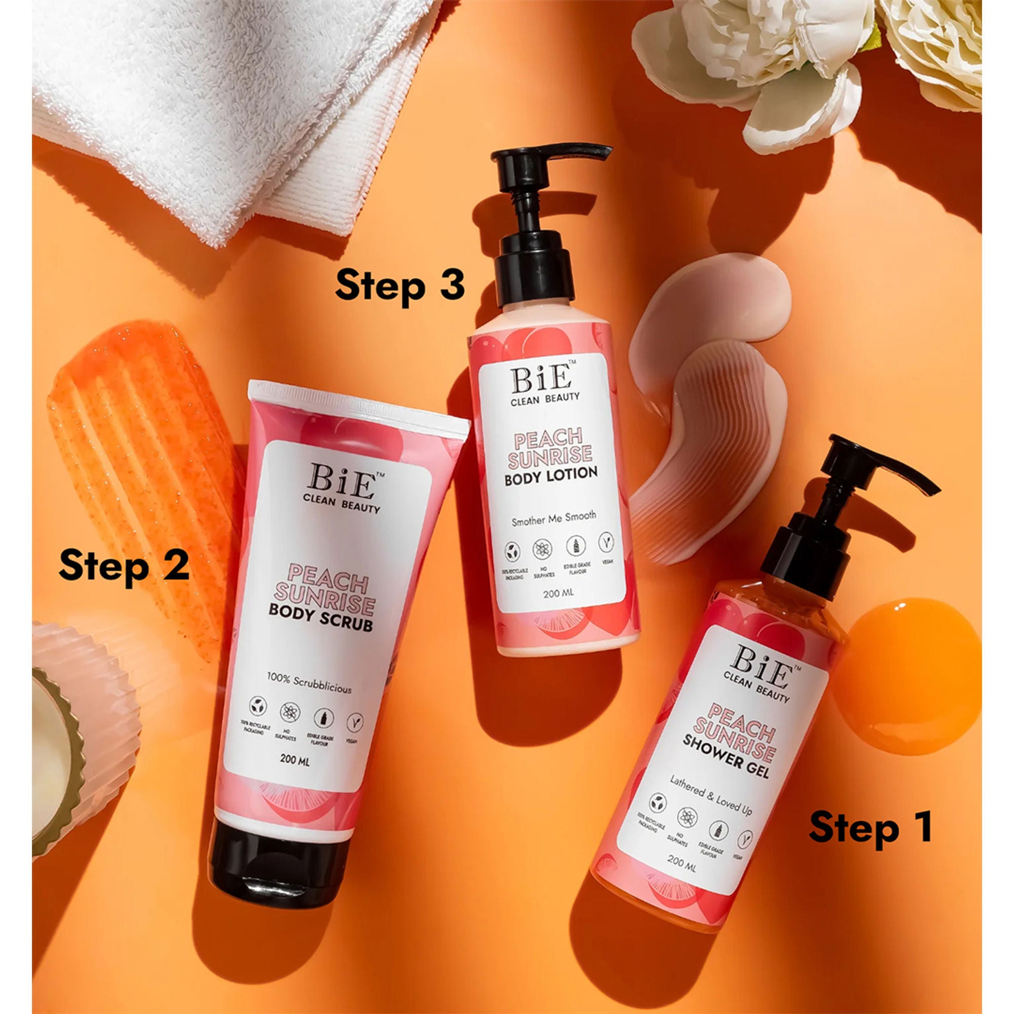 BiE Peach Sunrise Body Scrub - Distacart