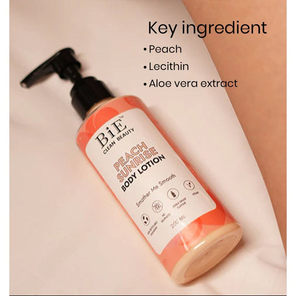 BiE Peach Sunrise Body Lotion with Hyaluronic Acid & Niacinamide