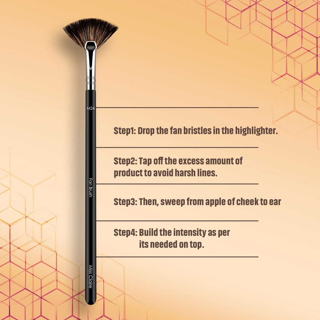 Miss Claire M24 - Fan Brush - Chrome