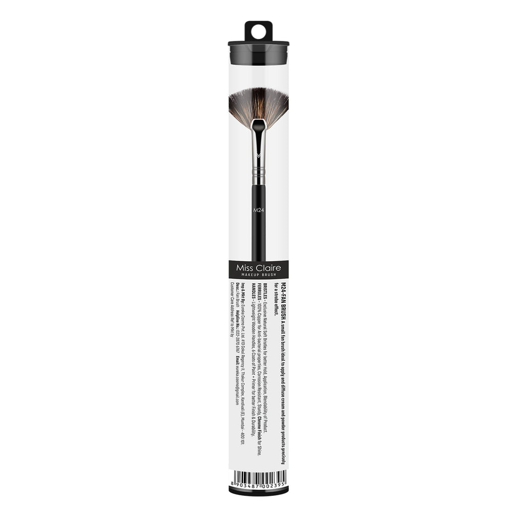 Miss Claire M24 - Fan Brush - Chrome