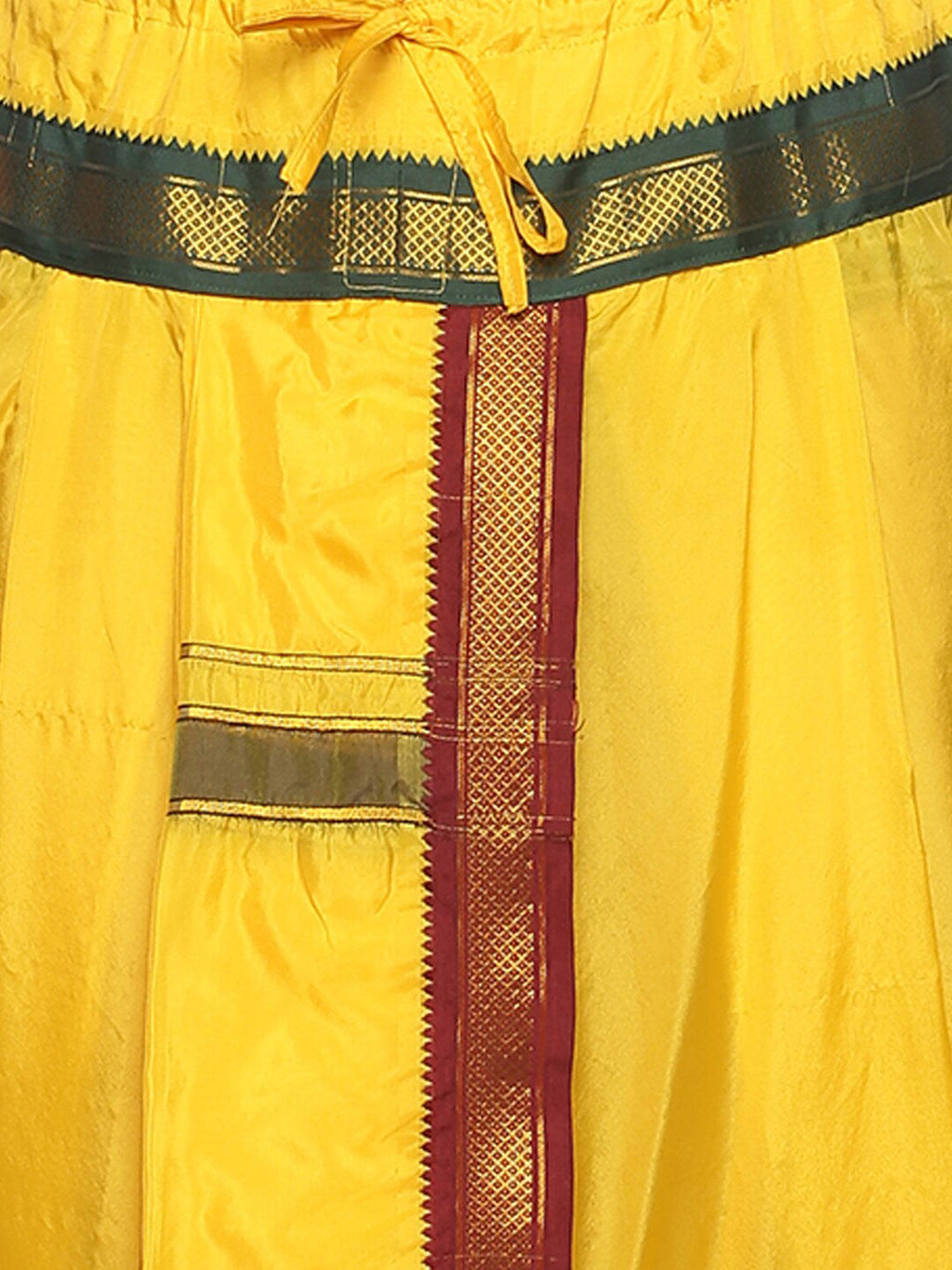 Sethukrishna Men Yellow & Red Readymade Dhoti - Distacart