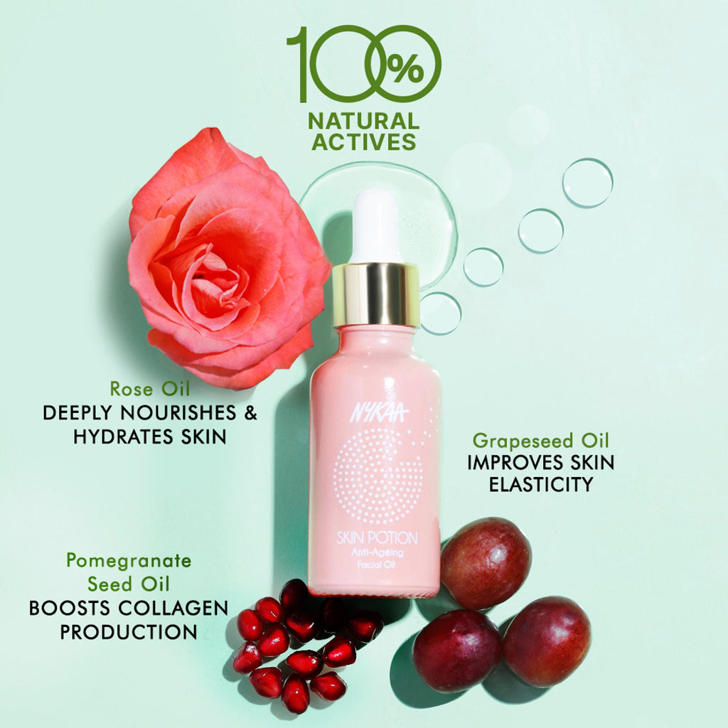 Nykaa Naturals Anti-Ageing Serum with Pomegranate & Marula Oil for Nourished skin and Collagen Boost