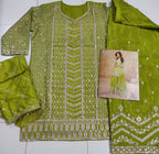Anaita Green Chinon Sequence Embroidered Readymade Salwar Suit - Distacart