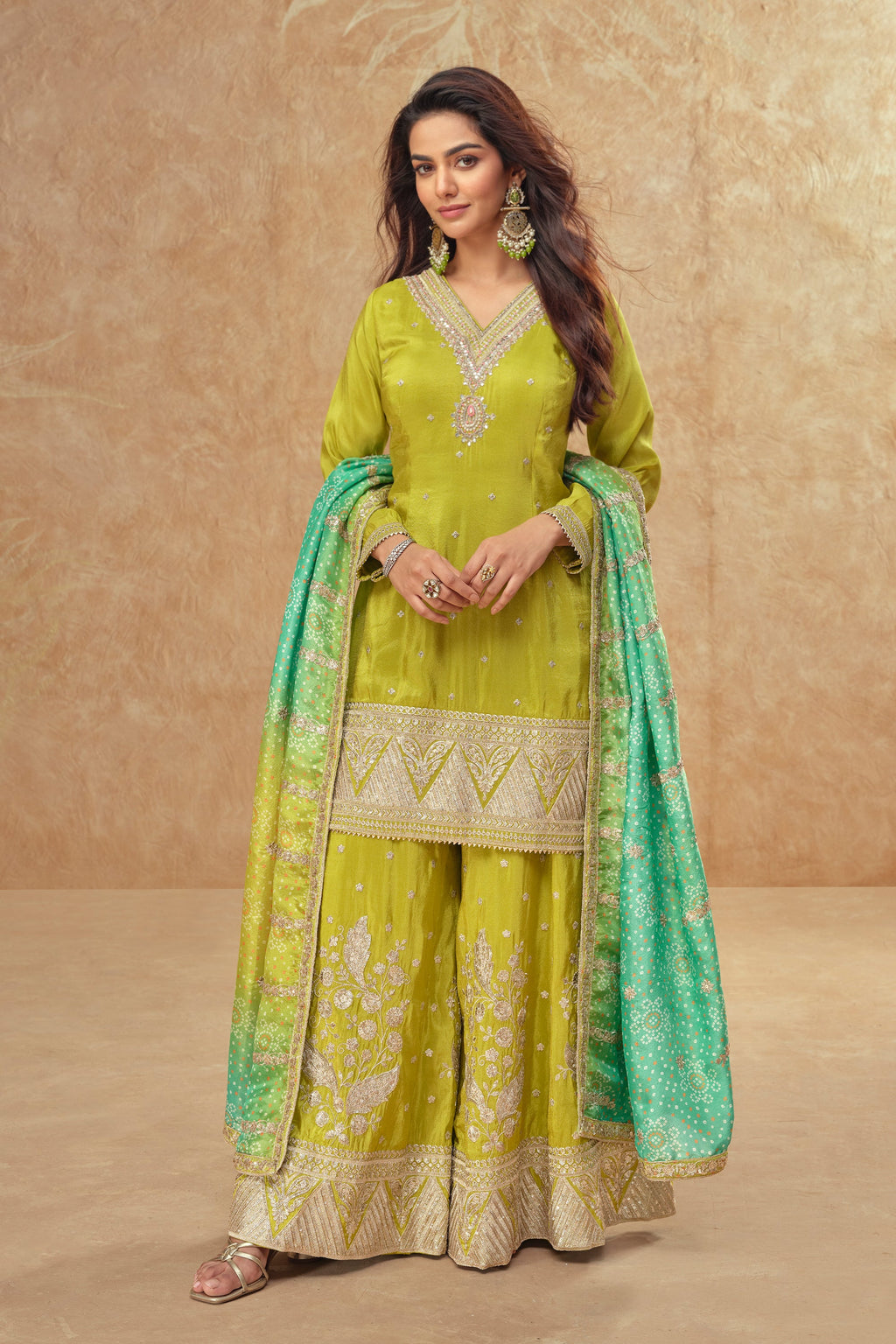 Evanik Party Wear Cosmos Silk With Sequins Embroidered Work Palazzo Set - Distacart