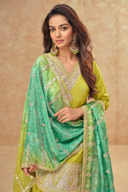 Evanik Party Wear Cosmos Silk With Sequins Embroidered Work Palazzo Set - Distacart