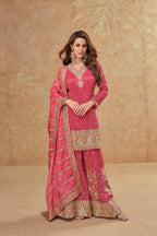 Evanik Party Wear Cosmos Silk With Sequins Embroidered Work Palazzo Set - Distacart