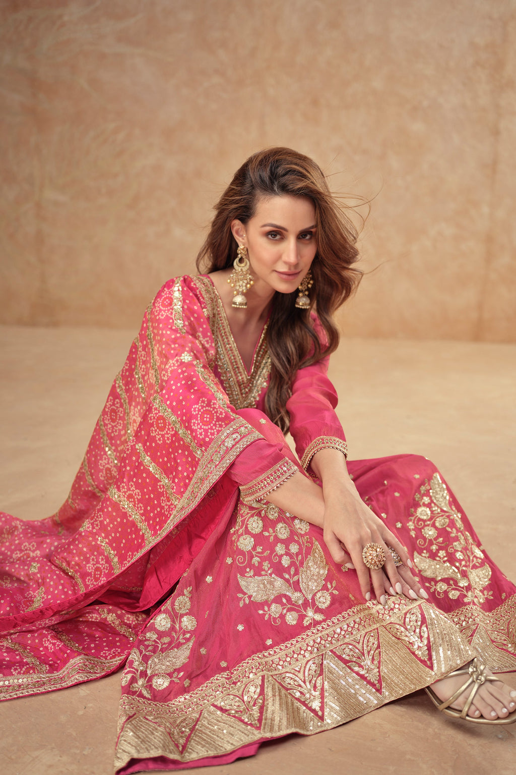 Evanik Party Wear Cosmos Silk With Sequins Embroidered Work Palazzo Set - Distacart
