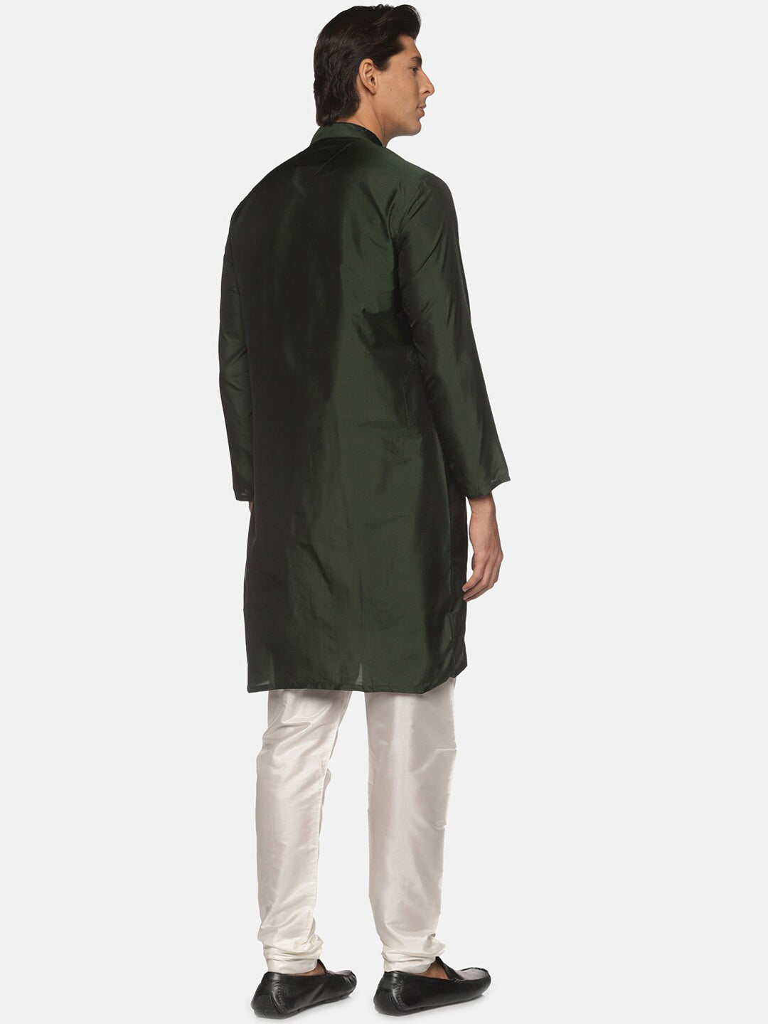 Sethukrishna Men Green Pleated Kurta with Churidar - Distacart