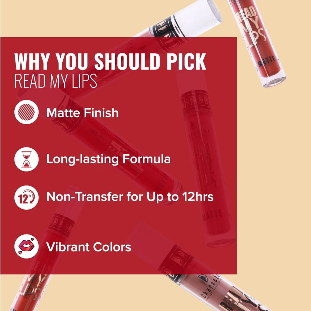 Character Read My Lips Matte Liquid Lipstick - Lip Candy 004
