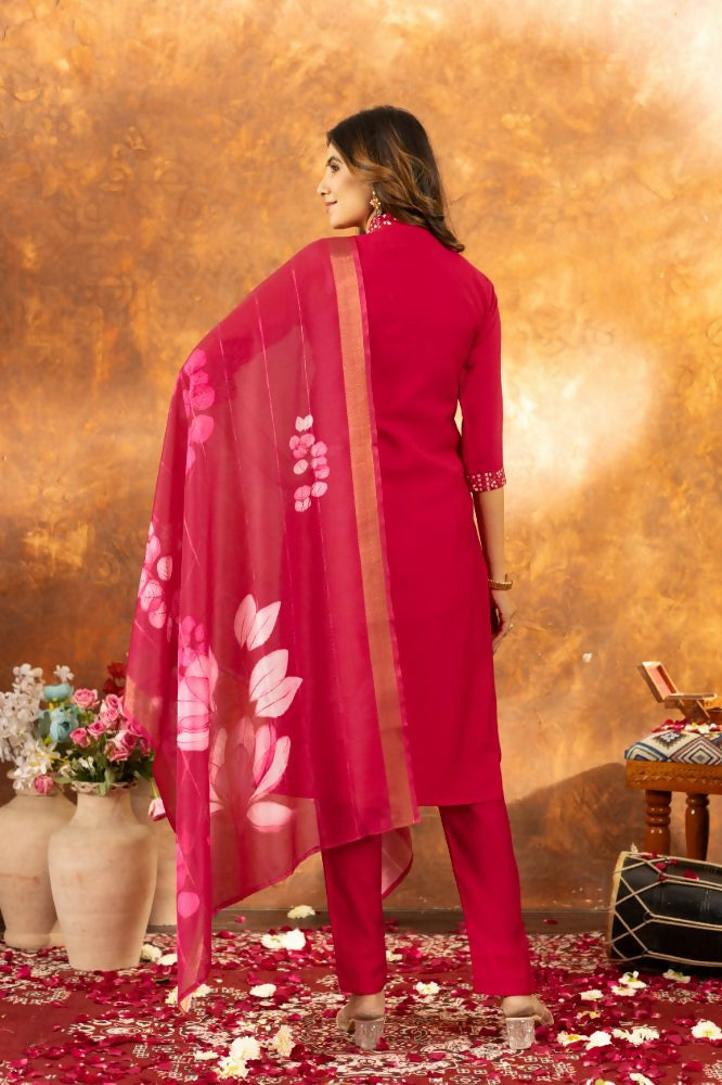 Pink Pakistani Designer Kurti with Pant for Wedding by Infinity Export