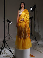 Tikhi Imli Satin embroidered Ready to Wear Saree - Distacart
