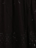 Sangria Black Embellished Sequinned Pure Georgette Lehenga Saree - Distacart