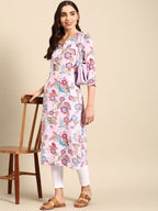 Sangria Women Floral Printed Sequinned Kurta