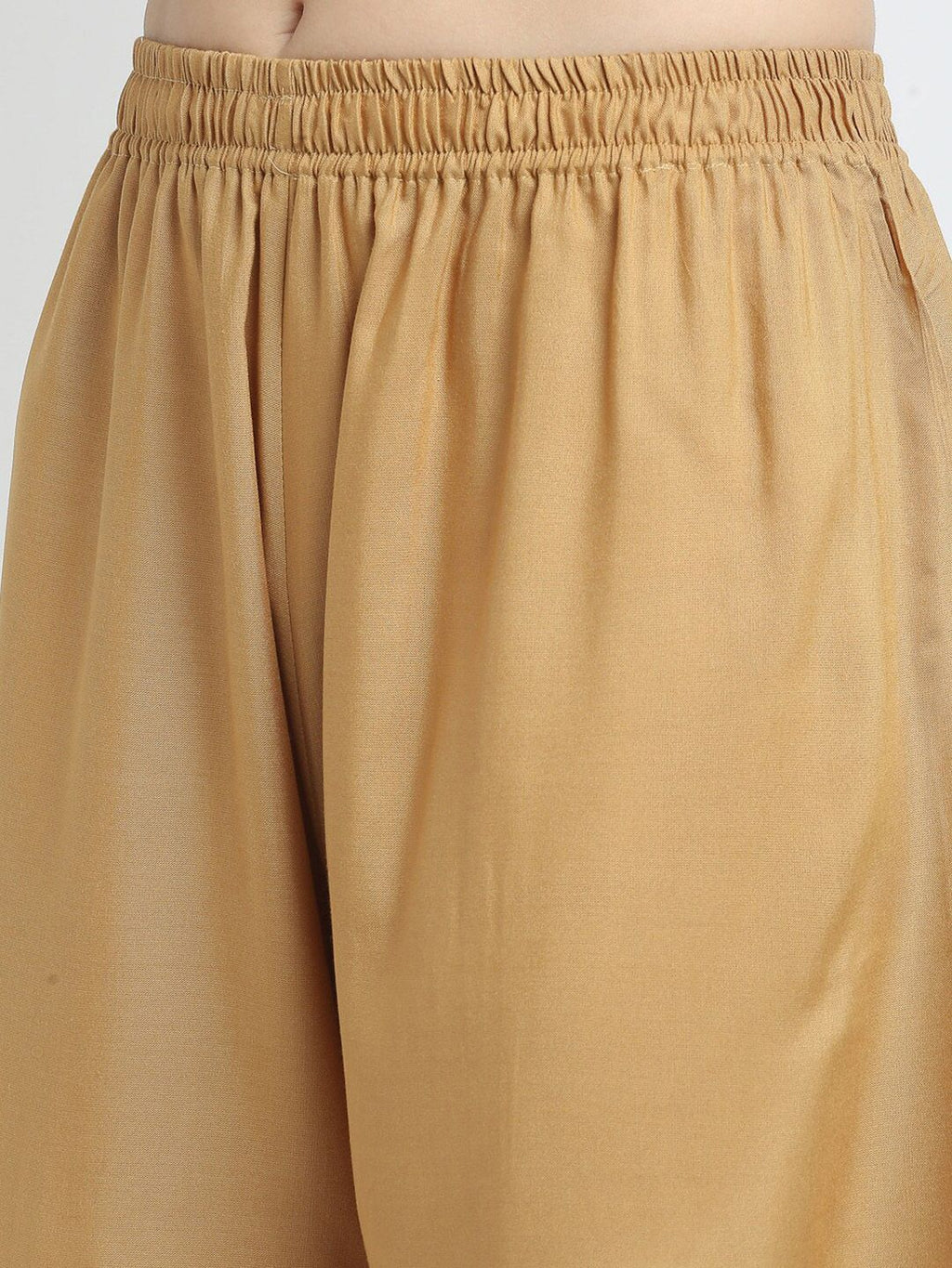 TAG 7 Women Pack of 2 Black & Beige Solid Wide-Leg Palazzos