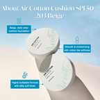 The Face Shop Air Cotton Cushion SPF 50+ PA++++ - 203 Beige