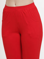 TAG 7 Women Pack Of 2 Solid Straight-Fit Ankle-Length Leggings