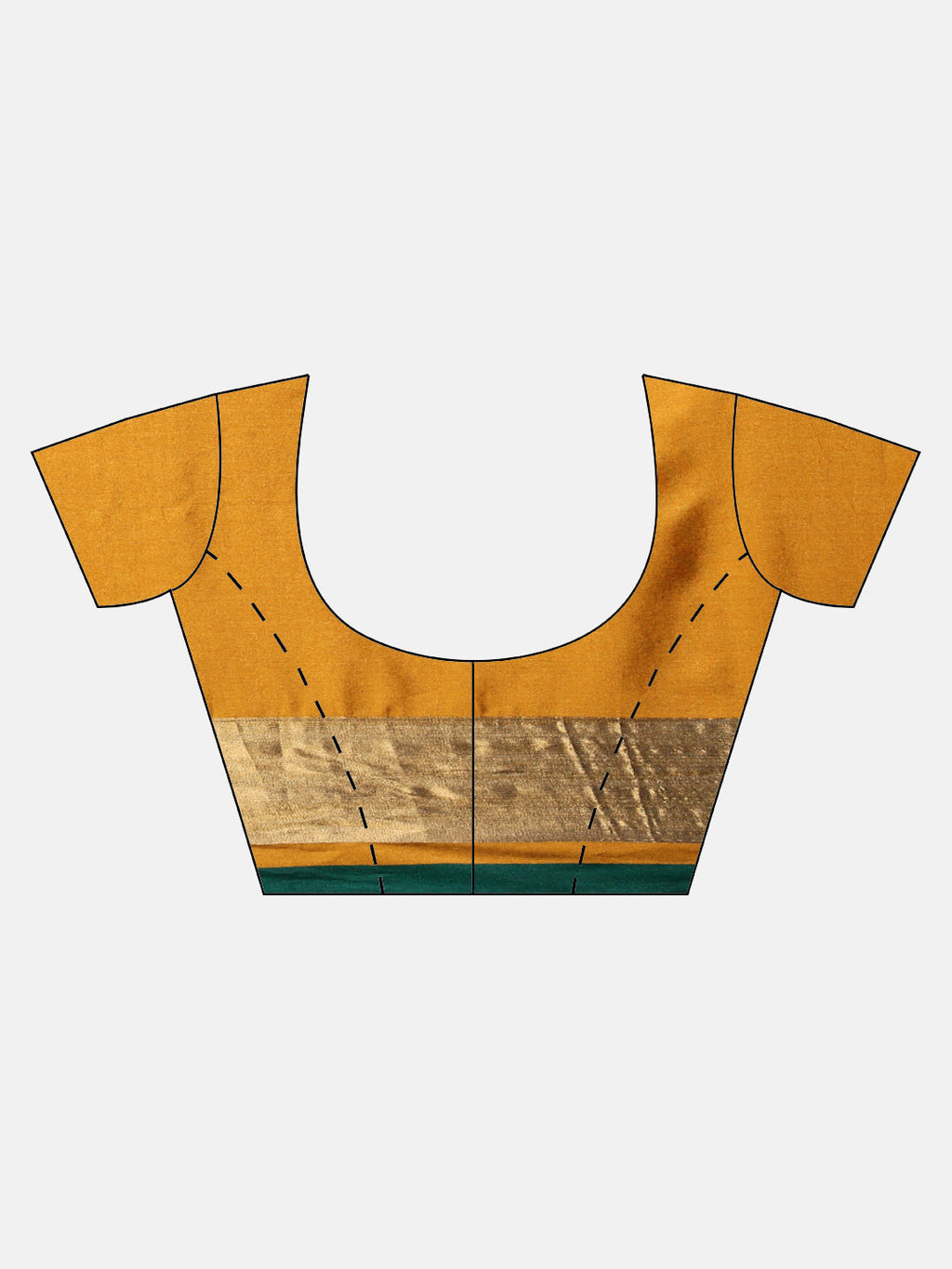 Saree Mall Mustard Yellow & Green Solid Saree - Distacart