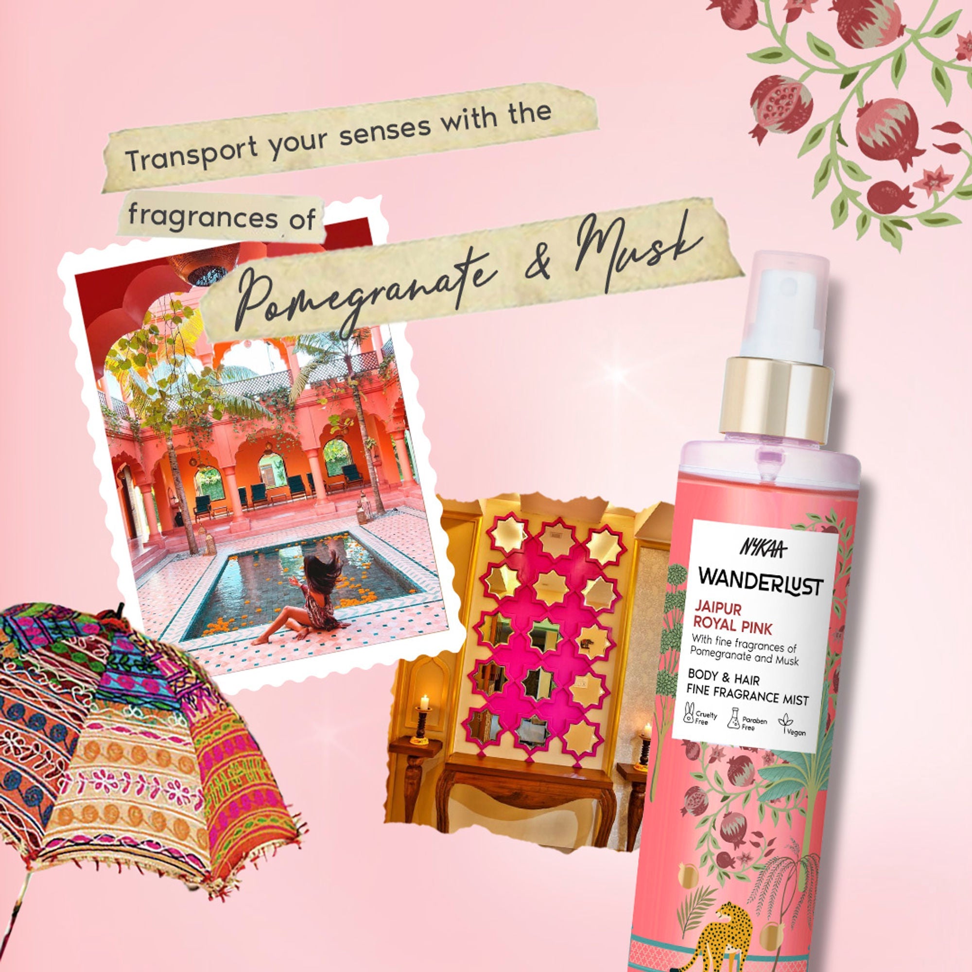 Wanderlust Fragrance Mist For Her - Royal Pink